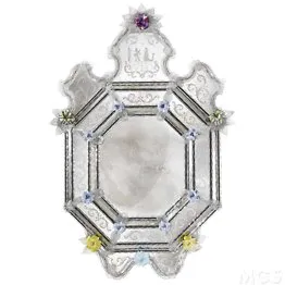 Specchio stile Veneziano inciso a mano