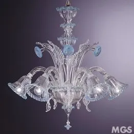Araña de cristal y celeste