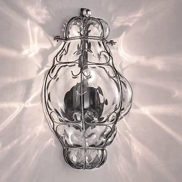 Cristal Wandleuchte mit rauen Stahl-Oberflächen